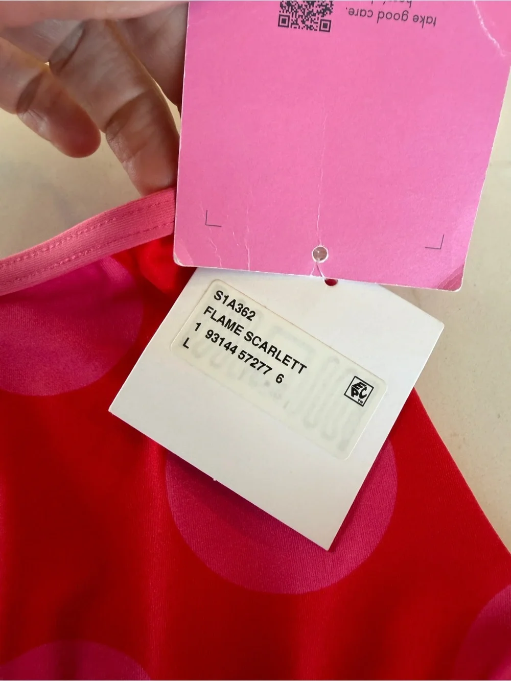 NWT kate spade flame Scarlett playful High Waist Polka Dot Bikini Bottom / LG
